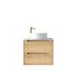 Byron 600mm Natural Oak Wall Hung Vanity with Mont Blanc Top 10TH
