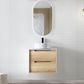 Byron 600mm Natural Oak Wall Hung Vanity with Mont Blanc Top 12TH