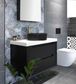 Byron 750mm Black Oak Wall Hung Vanity with Mont Blanc 60mm Top 12TH