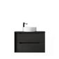 Byron 750mm Black Oak Wall Hung Vanity with Empire Black Top 10TH