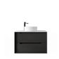 Byron 750mm Black Oak Wall Hung Vanity with Mont Blanc Top 10TH