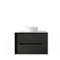 Byron 750mm Black Oak Wall Hung Vanity with Mont Blanc Top NTH