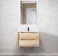 Byron 750mm Natural Oak Wall Hung Vanity with Mont Blanc 60mm Top 12TH