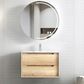 Byron 750mm Natural Oak Wall Hung Vanity with Mont Blanc 60mm Top 12TH