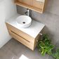 Byron 750mm Natural Oak Wall Hung Vanity with Mont Blanc 60mm Top 12TH