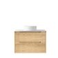 Byron 750mm Natural Oak Wall Hung Vanity with Mont Blanc Top NTH