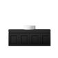 Hampton Mark II 1200mm Satin Black Wall Hung Vanity with Empire Black Top NTH