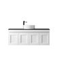 Hampton Mark II 1200mm Satin White Wall Hung Vanity with Empire Black Top 10TH