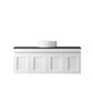 Hampton Mark II 1200mm Satin White Wall Hung Vanity with Empire Black Top NTH