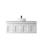 Hampton Mark II 1200mm Satin White Wall Hung Vanity with Amani Grey Top 12TH