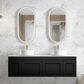 Hampton Mark II 1500mm Satin Black Wall Hung Vanity with Mont Blanc Top 12TH