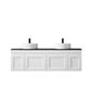 Hampton Mark II 1500mm Satin White Wall Hung Vanity with Empire Black Top 12TH