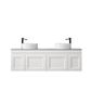 Hampton Mark II 1500mm Satin White Wall Hung Vanity with Amani Grey Top 10 & 2TH