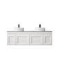 Hampton Mark II 1500mm Satin White Wall Hung Vanity with Amani Grey Top 12TH