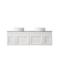 Hampton Mark II 1500mm Satin White Wall Hung Vanity with Amani Grey Top NTH