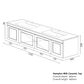 Hampton Mark II 1500mm Satin White Wall Hung Vanity with Mont Blanc Top 12TH