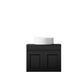 Hampton Mark II 600mm Satin Black Wall Hung Vanity with Empire Black Top NTH