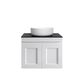 Hampton Mark II 600mm Satin White Wall Hung Vanity with Mont Blanc Top 12TH