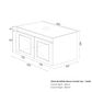 Hampton Mark II 600mm Satin White Wall Hung Vanity with Mont Blanc Top 12TH