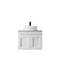 Hampton Mark II 600mm Satin White Wall Hung Vanity with Amani Grey Top 12TH