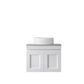 Hampton Mark II 600mm Satin White Wall Hung Vanity with Amani Grey Top NTH
