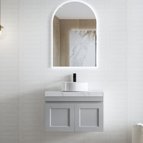 Hampton Mark II 750mm Light Grey Wall Hung Vanity