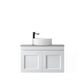 Hampton Mark II 750mm Satin White Wall Hung Vanity with Amani Grey Top 10TH