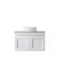 Hampton Mark II 750mm Satin White Wall Hung Vanity with Amani Grey Top NTH