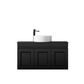 Hampton Mark II 900mm Satin Black Wall Hung Vanity with Empire Black Top 10TH