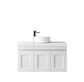 Hampton Mark II 900mm Satin White Wall Hung Vanity with Mont Blanc 60mm Top 10TH
