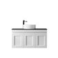 Hampton Mark II 900mm Satin White Wall Hung Vanity with Empire Black Top 10TH