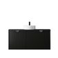 Marlo 1200mm Matte Black Wall Hung Vanity with Empire Black Top 12TH