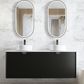 Marlo 1500mm Matte Black Wall Hung Vanity with Mont Blanc Top 12TH