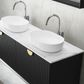 Marlo 1500mm Matte Black Wall Hung Vanity with Mont Blanc Top 12TH