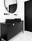 Marlo 1500mm Matte Black Wall Hung Vanity with Mont Blanc Top 12TH