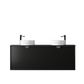 Marlo 1500mm Matte Black Wall Hung Vanity with Empire Black Top 10 & 2TH