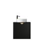 Marlo 600mm Matte Black Wall Hung Vanity with Empire Black Top 10TH