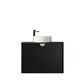 Marlo 750mm Matte Black Wall Hung Vanity with Empire Black Top 10TH
