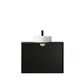 Marlo 750mm Matte Black Wall Hung Vanity with Empire Black Top 12TH
