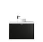 Marlo 900mm Matte Black Wall Hung Vanity with Mont Blanc 60mm Top 10TH