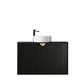 Marlo 900mm Matte Black Wall Hung Vanity with Empire Black Top 10TH