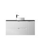 Noosa 1200mm Satin White Wall Hung Vanity with Empire Black Top 10TH