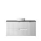Noosa 1200mm Satin White Wall Hung Vanity with Empire Black Top NTH