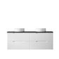 Noosa 1500mm Satin White Wall Hung Vanity with Empire Black Top NTH