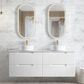 Noosa 1500mm Satin White Wall Hung Vanity with Mont Blanc Top 12TH
