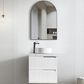 Noosa 600mm Satin White Wall Hung Vanity with Mont Blanc 60mm Top 10TH