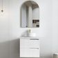 Noosa 600mm Satin White Wall Hung Vanity with Mont Blanc 60mm Top 12TH