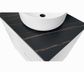 Noosa 600mm Satin White Wall Hung Vanity with Empire Black Top 12TH