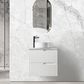 Noosa 600mm Satin White Wall Hung Vanity with Mont Blanc Top 10TH