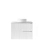 Noosa 750mm Satin White Wall Hung Vanity with Mont Blanc Top NTH